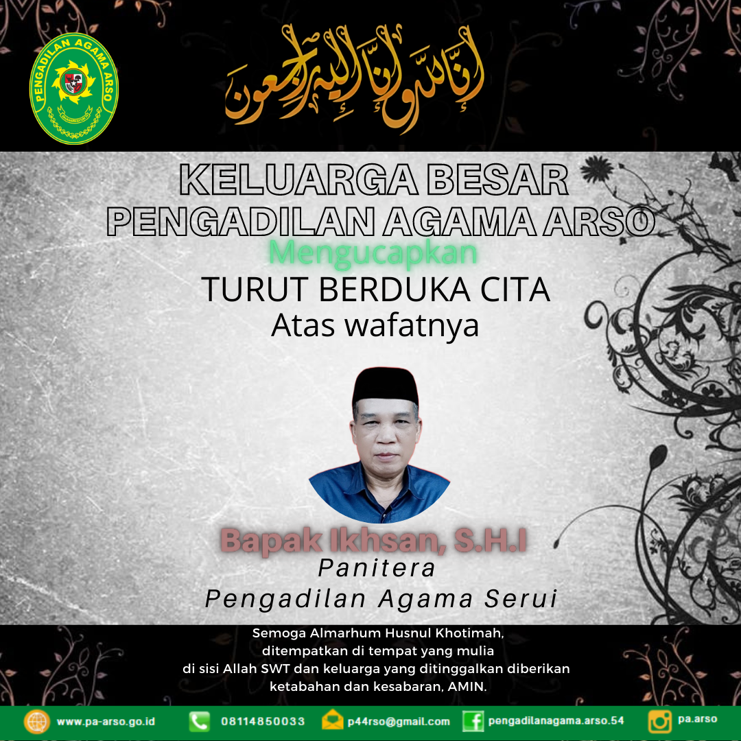 Ucapan Duka panitera PA SERUI